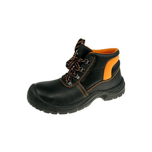 High quality steel toe men's mechanic safety  shoes security safety boot genuine leather safety shoes