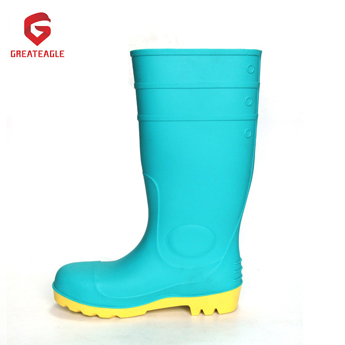 CE approved anti-slip steel toe cap puncture proof boot s5 industrial agricultural outdoor working boots pvc shoes