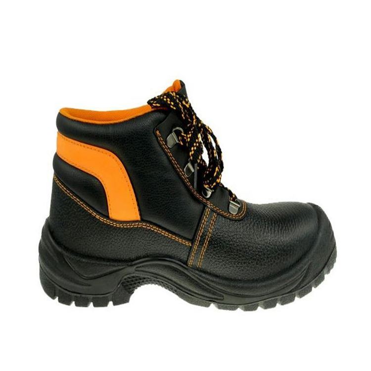 High quality steel toe men's mechanic safety  shoes security safety boot genuine leather safety shoes