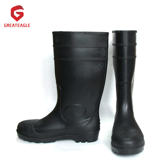 CE approved anti-slip steel toe cap puncture proof boot s5 industrial agricultural outdoor working boots pvc shoes