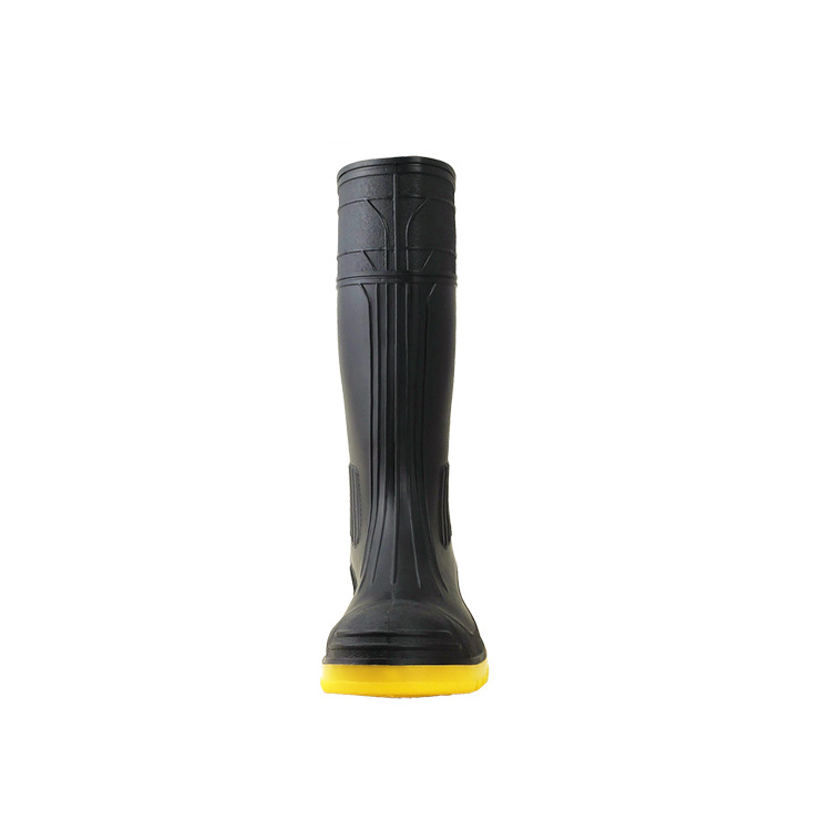 Wholesale cheap wellies steel toe anti piercing industrial rubber boots pvc rain boots men rubber rain boots