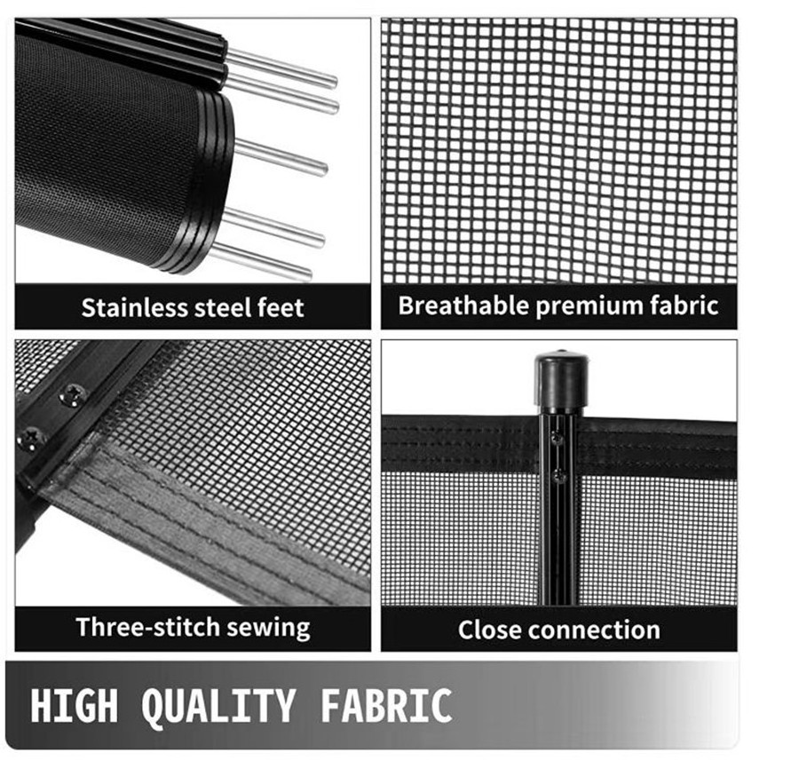 Outdoor Portable Folding Temporary Mesh Swimming Pool Safety Fence Coated Removable Standing Retractable Fence Barriers