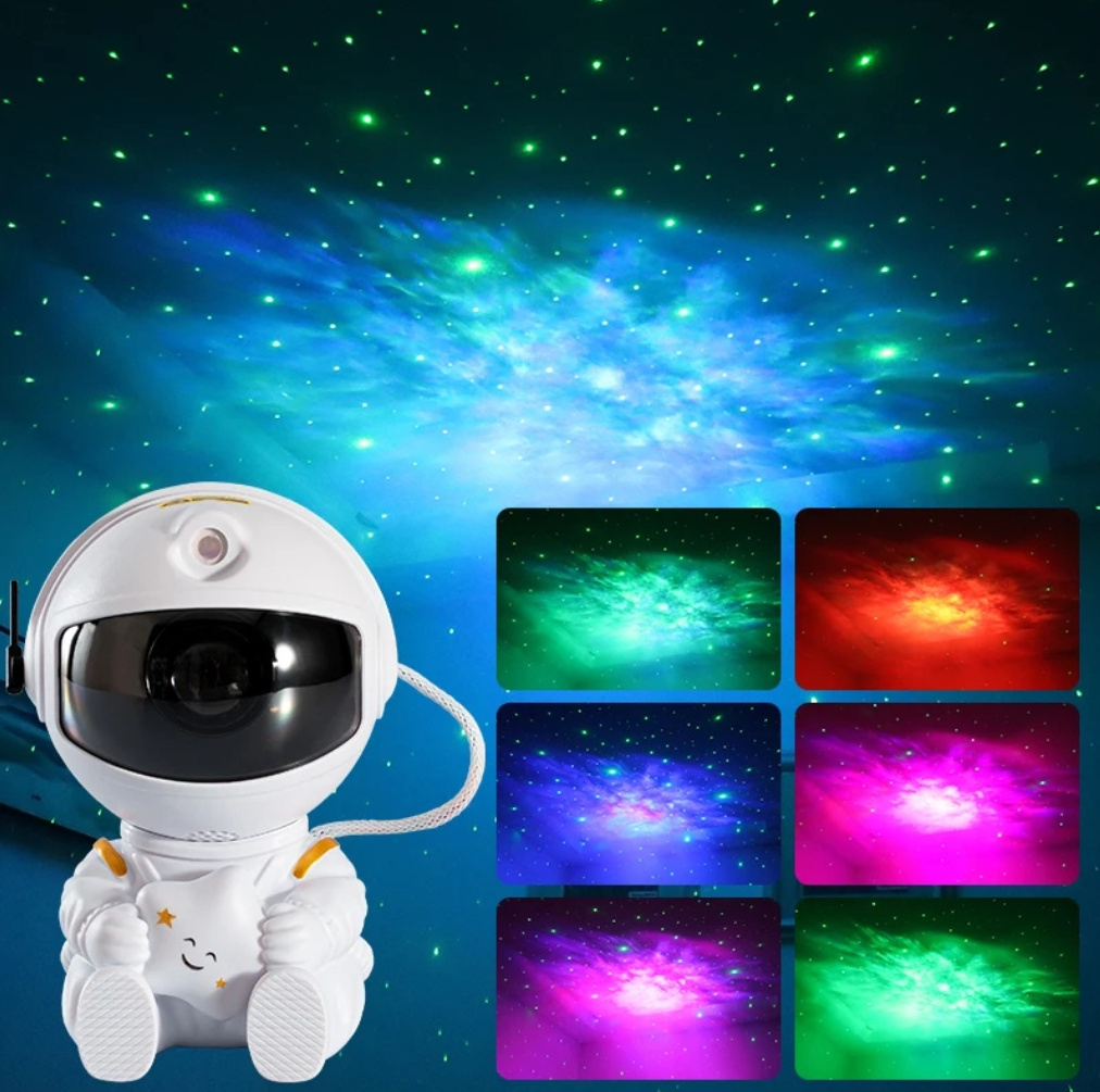 Mini Spaceman Astronaut Star Galaxy Projector Night Light Focusing LED Projection Laser Galaxy Robot Lamp