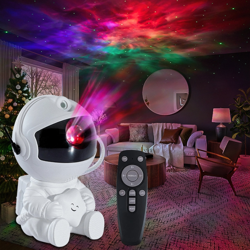 Mini Spaceman Astronaut Star Galaxy Projector Night Light Focusing LED Projection Laser Galaxy Robot Lamp