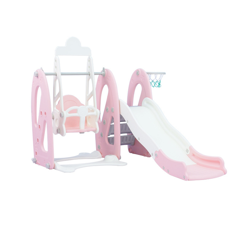 Indoor HDPE Plastic Baby Toy Swing And Slide Chair Play Set For Living Room Playground