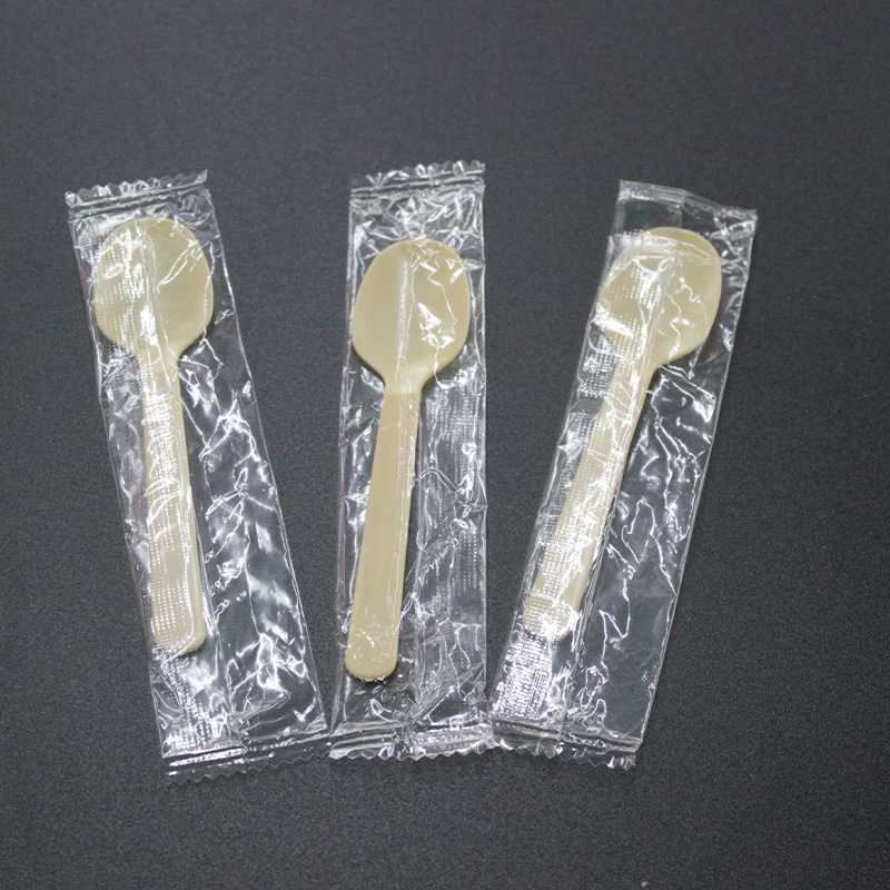 Disposable Plastic Ice Cream Spoon Pudding Spoon Lite Independent Package 100*25mm