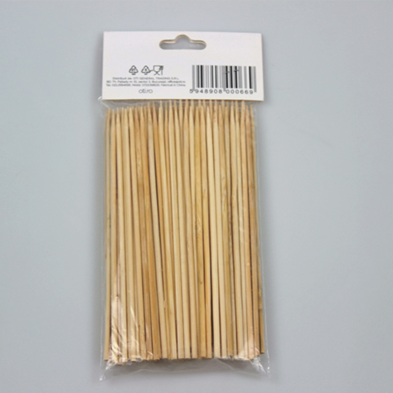 Biodegradable disposable Simple Style Design Natural Environmental Protection Skewer 150mm Bamboo Stick for BBQ