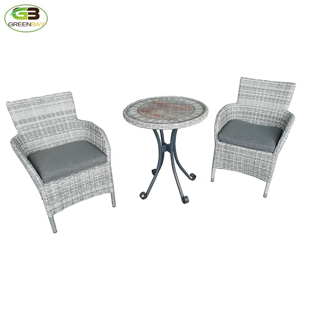 3 Pieces Outdoor Patio Furniture Sets Rattan Chair Wicker Set Outdoor Indoor Use Backyard Porch Garden Balcony Furniture