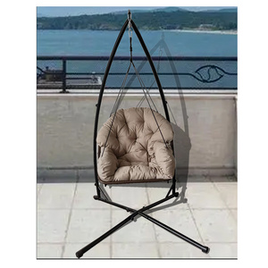 small package Best selling high quality garden rattan foldable rope indoor and outdoor courtyard wicker swing chair