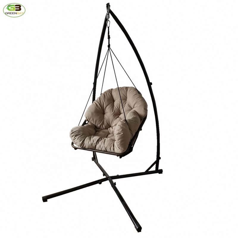 small package Best selling high quality garden rattan foldable rope indoor and outdoor courtyard wicker swing chair