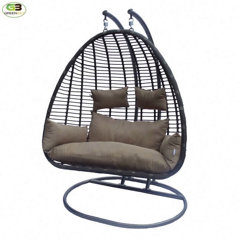 small package Best selling high quality garden rattan foldable rope indoor and outdoor courtyard wicker swing chair