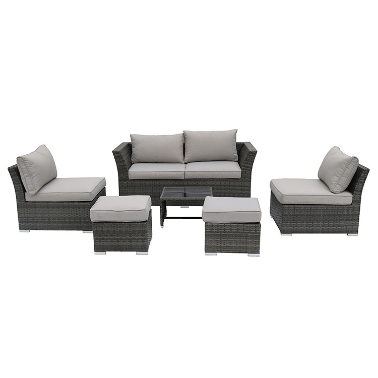 Metal Frame Home Outdoor Rattan Loveseat Wicker Garden Sofa for Garden  Park or Courtyard