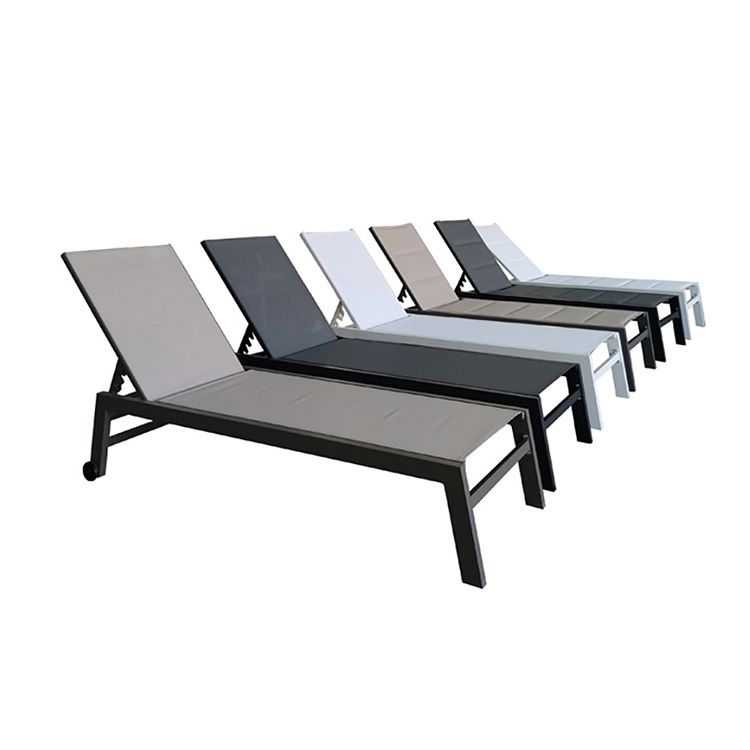 strong hotel outdoor Aluminum pool furniture beach sun lounger marine chair garden sun bed