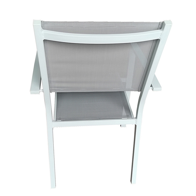 custom arm  chair dining chair sling patio  aluminium patio furniture outdoor chairs