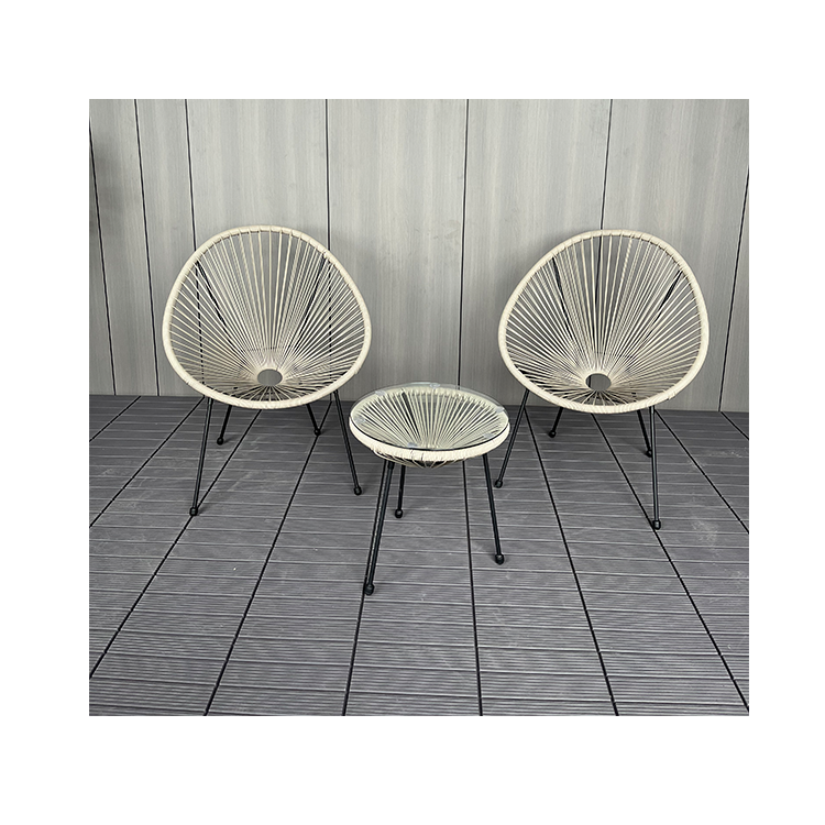 All Weather Indoor Outdoor Oval Weave Lounge Patio Chair Wicker Sun Chair Bistro Set Rattan Chair