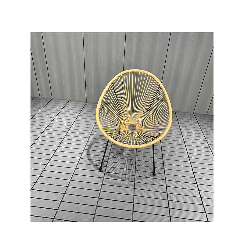 All Weather Indoor Outdoor Oval Weave Lounge Patio Chair Wicker Sun Chair Bistro Set Rattan Chair