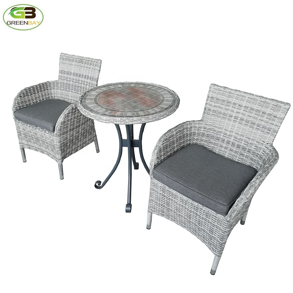 3 Pieces Outdoor Patio Furniture Sets Rattan Chair Wicker Set Outdoor Indoor Use Backyard Porch Garden Balcony Furniture