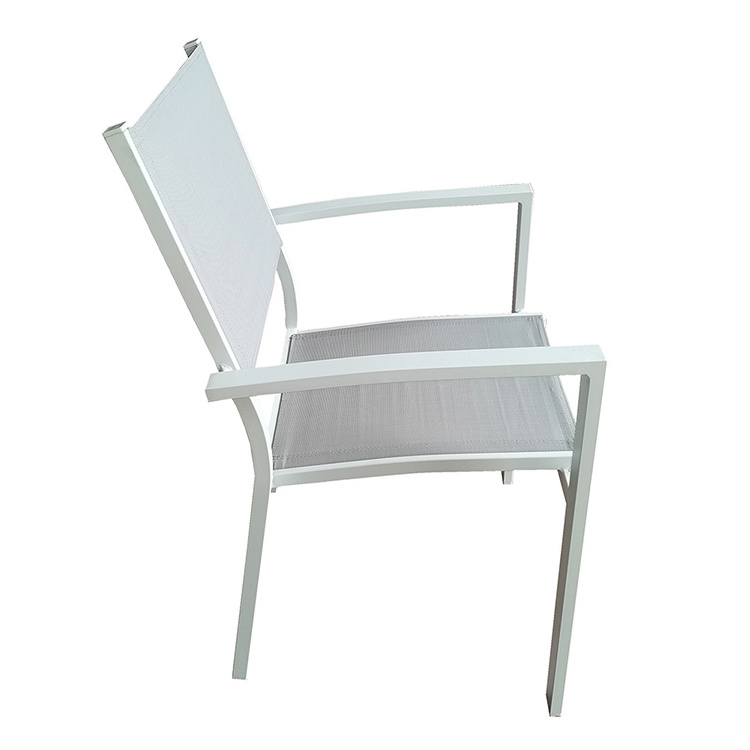 custom arm  chair dining chair sling patio  aluminium patio furniture outdoor chairs