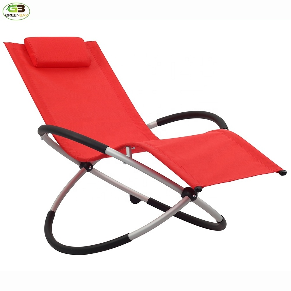 easy carry Outdoor Pool Garden Sun Foldable back  Folding Sling Adult Beach  lounger sunbed with wheels