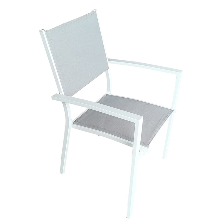 custom arm  chair dining chair sling patio  aluminium patio furniture outdoor chairs