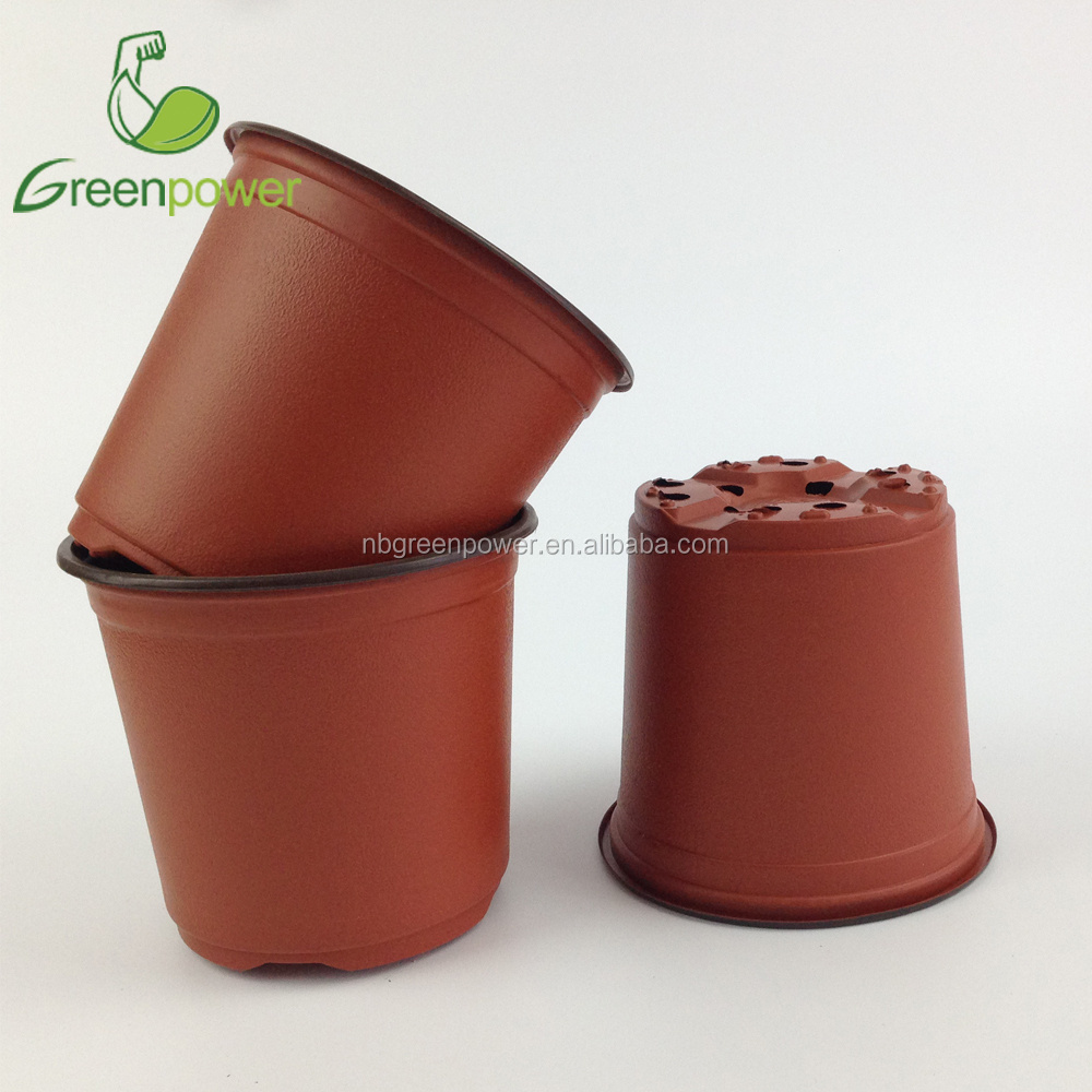 bulk plastic red flower pots