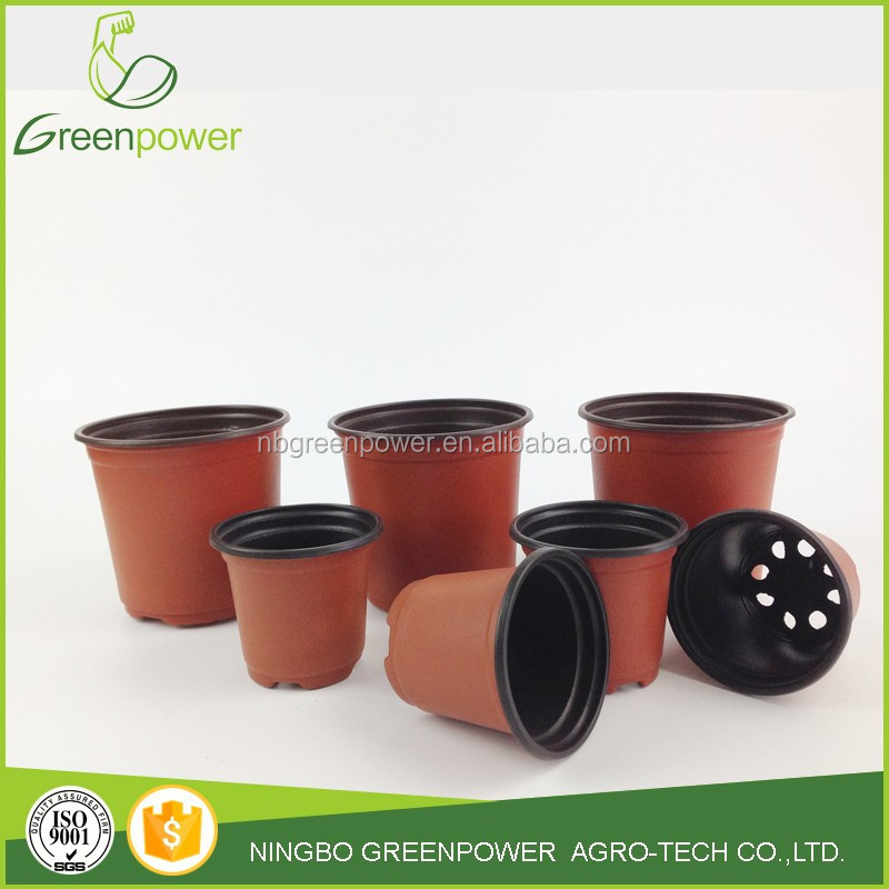 bulk plastic red flower pots