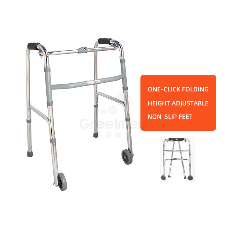 Walker aluminum foldable standing mobility walking aids for disabled elderly adult