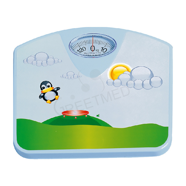 Greetmed CE approved cheap price plastic manual cute smart body fat mechanical weighing bathroom scale