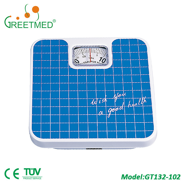 Greetmed CE approved cheap price plastic manual cute smart body fat mechanical weighing bathroom scale