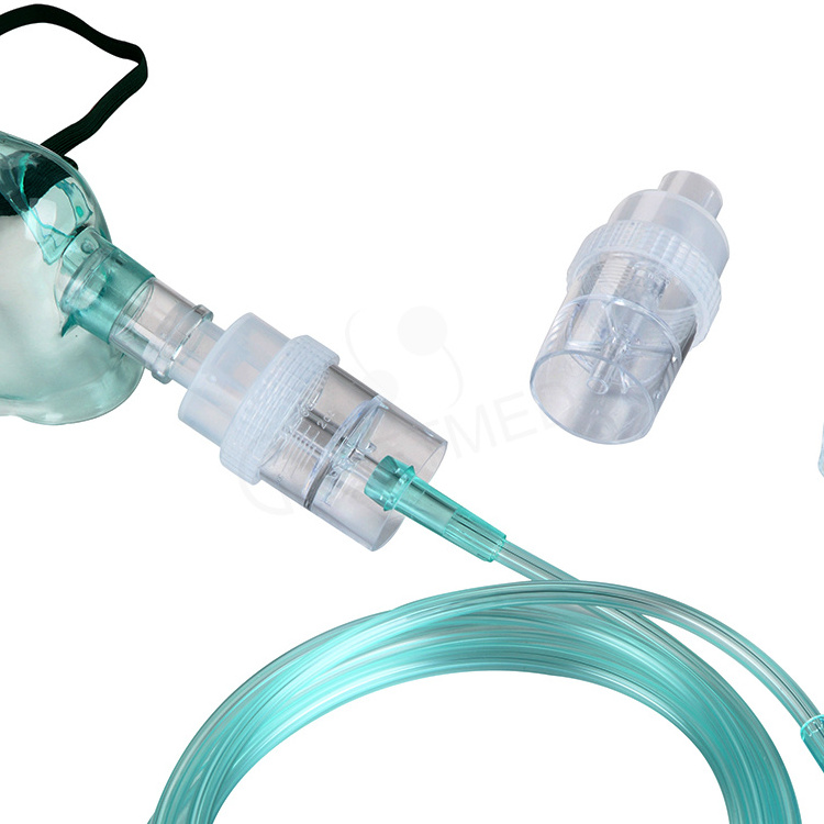 High quality infant pediatric adult sizes disposable oxygen nebulizer mask with tubing 2m