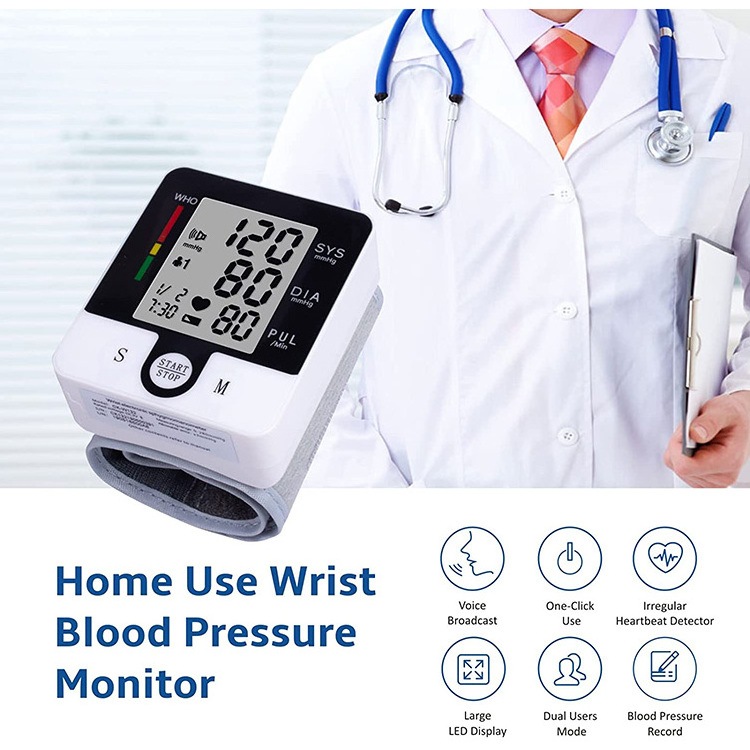 Greetmed Hot sale best selling smart digital electronic bp machine wrist watch blood pressure monitors with voice broadca