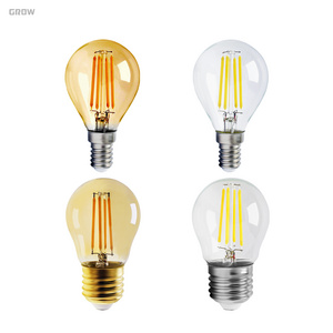 AC220-240V Ultra Bright 4W E14 E27 G45 LED glass filament antique Edison LED bulbs for outdoor balcony interior decoration