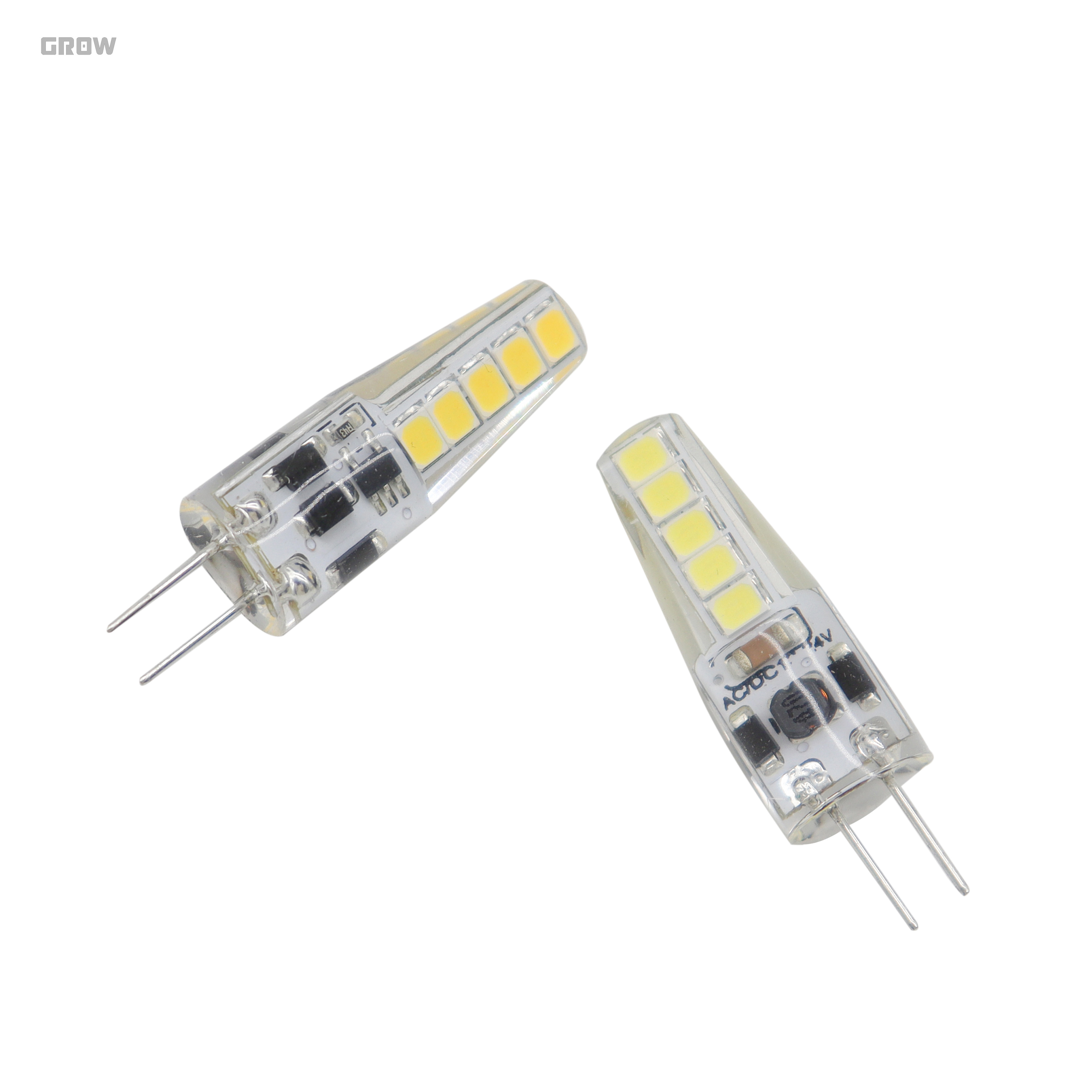 Transparent silica gel,AC 12-24V 2W warm white light no filcker G4 LED mini bulb Adjustable light lights suitable for Night