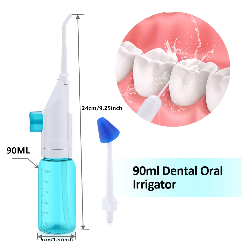 Portable Cordless Mini Handheld  Manual Water Pressure  Waterpick Teeth cleaning Machine Dental Water Flosse Oral Irrigator