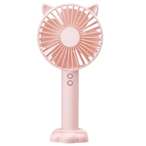 Car Ear Portable USB Rechargeable Hand Held Fan Electric Travel Small Desktop Office Cooling  Mini Fan With Cell Phone Holder