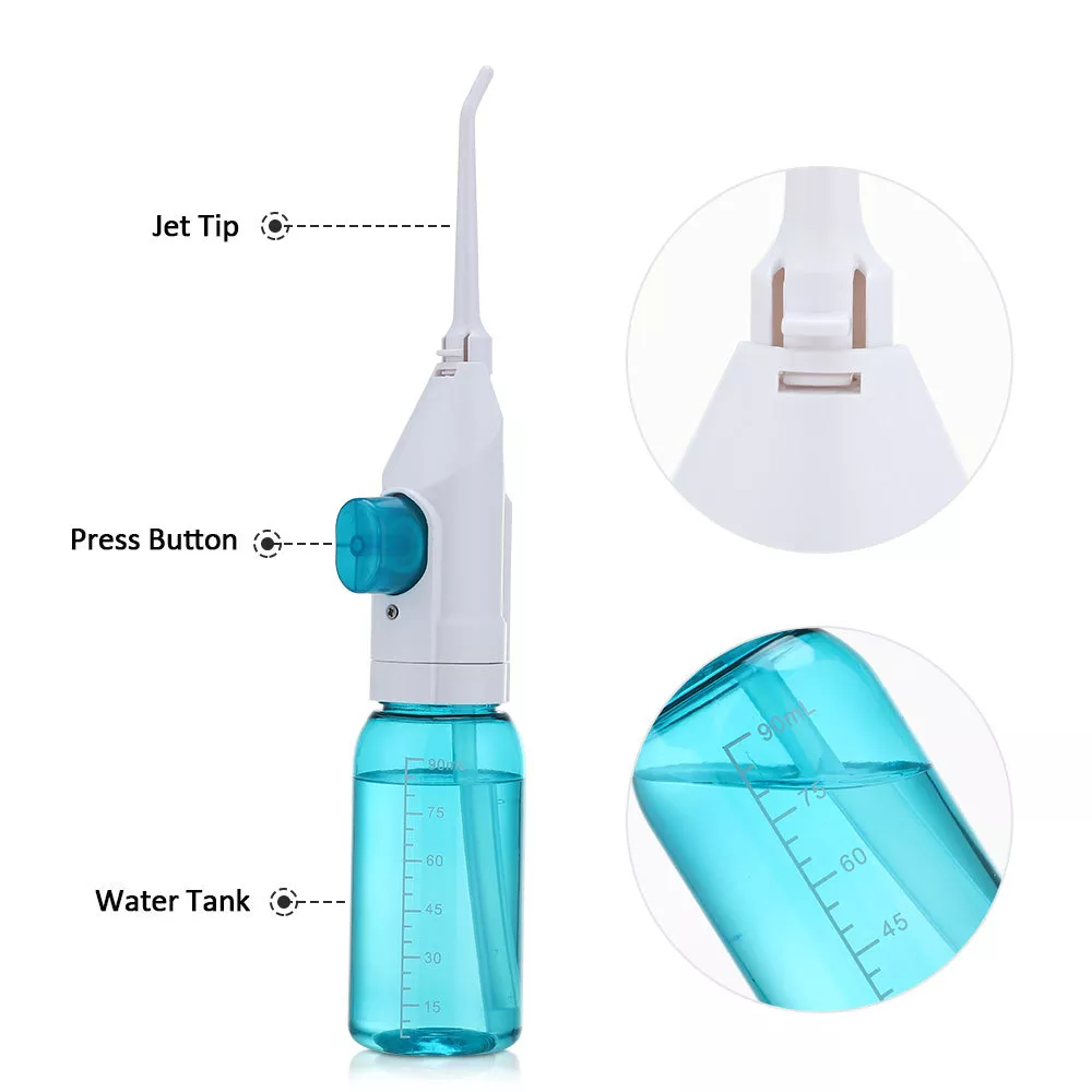 Portable Cordless Mini Handheld  Manual Water Pressure  Waterpick Teeth cleaning Machine Dental Water Flosse Oral Irrigator