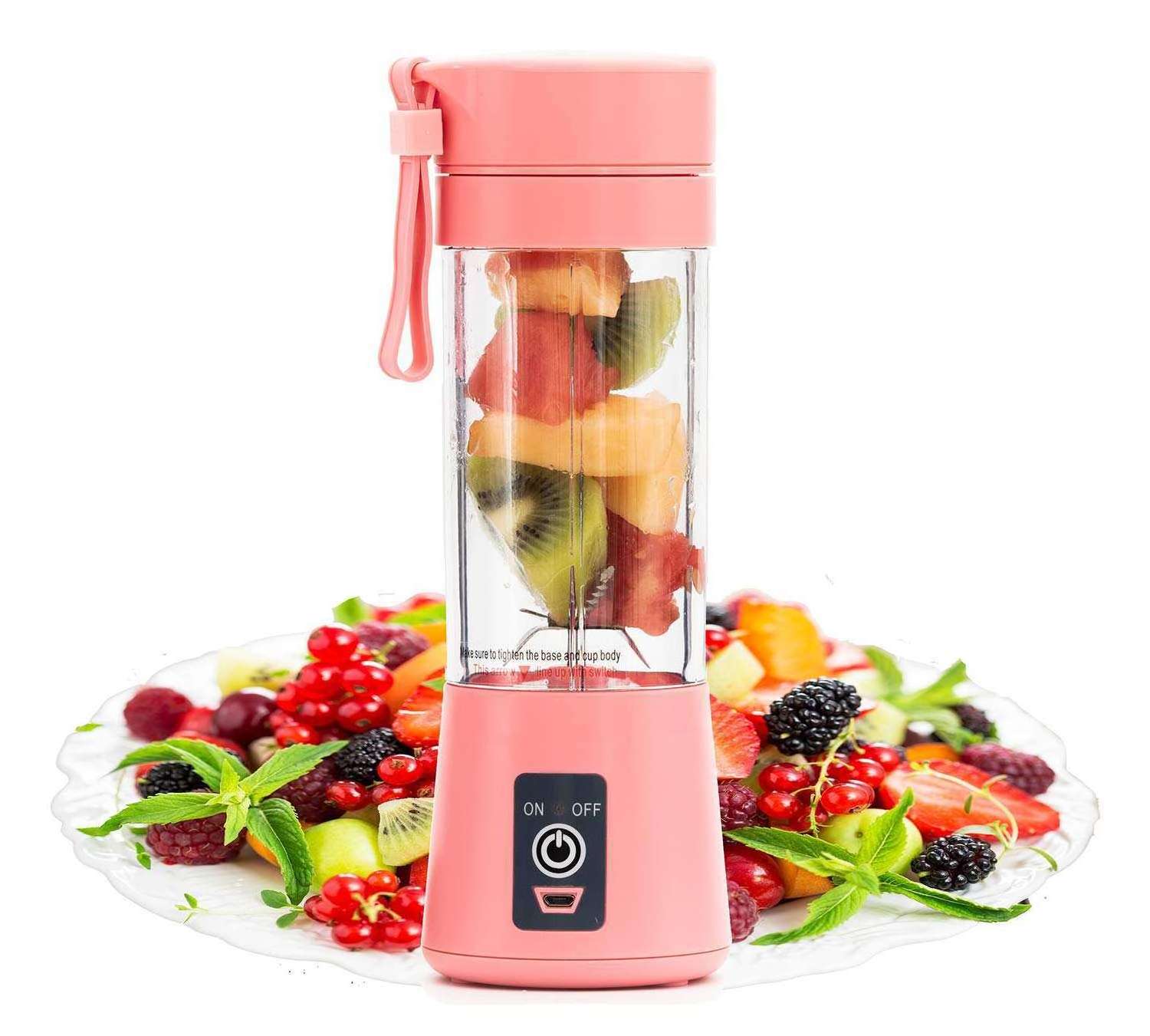 Portable USB Rechargeable  Electric Smart Mini  380ML Personal  Fresh Fruit Blender Juicer Machine