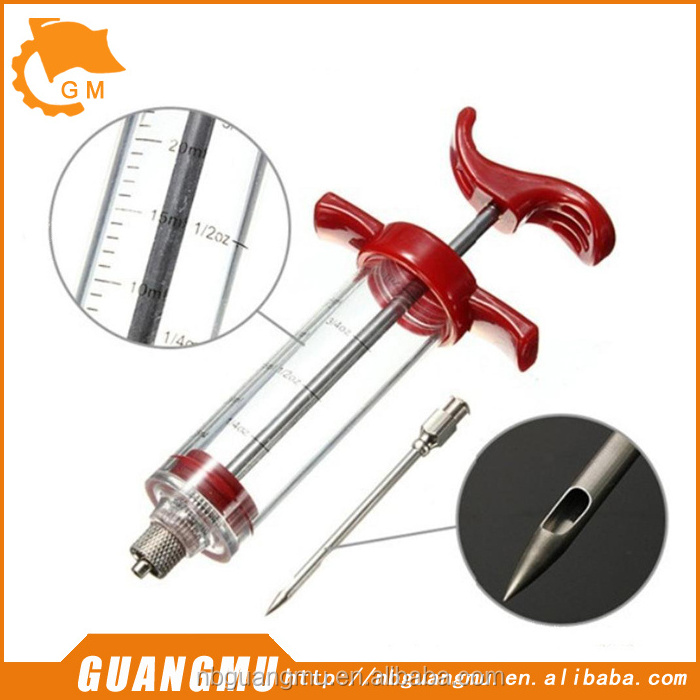 Meat Marinade Flavor Injector Syringe Seasoning Sauce Cooking Meat Poultry Turkey Chicken BBQ Tools