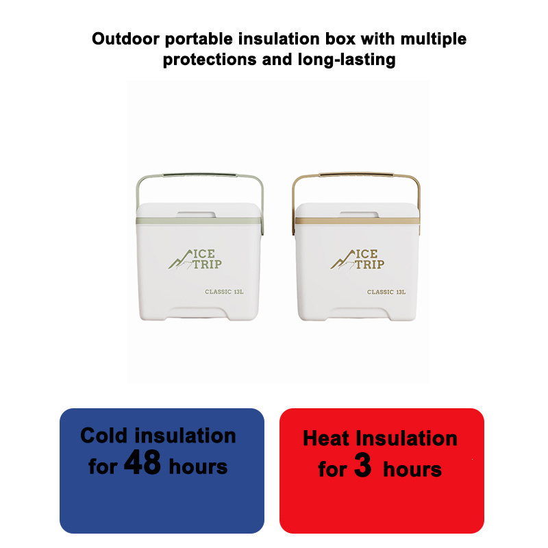 New Arrival 13L Hard Plastic Ice Cooler Wines Drinks Cold Storage Cooler Box with Lock