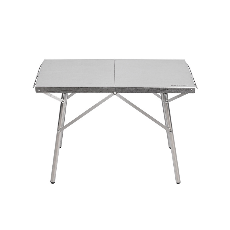 Stainless steel Easy folding bbq picnic dining table rectangular outdoor camping portable folding table