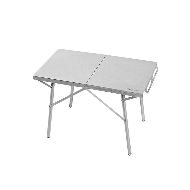 Stainless steel Easy folding bbq picnic dining table rectangular outdoor camping portable folding table