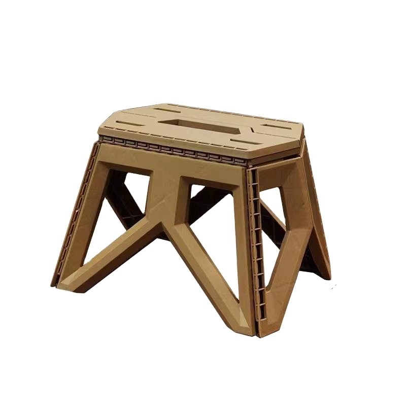 Good qualityItalian foldable stool ladder in beech wood 2-steps walnut color with wide top and anti slip grooves Step for home