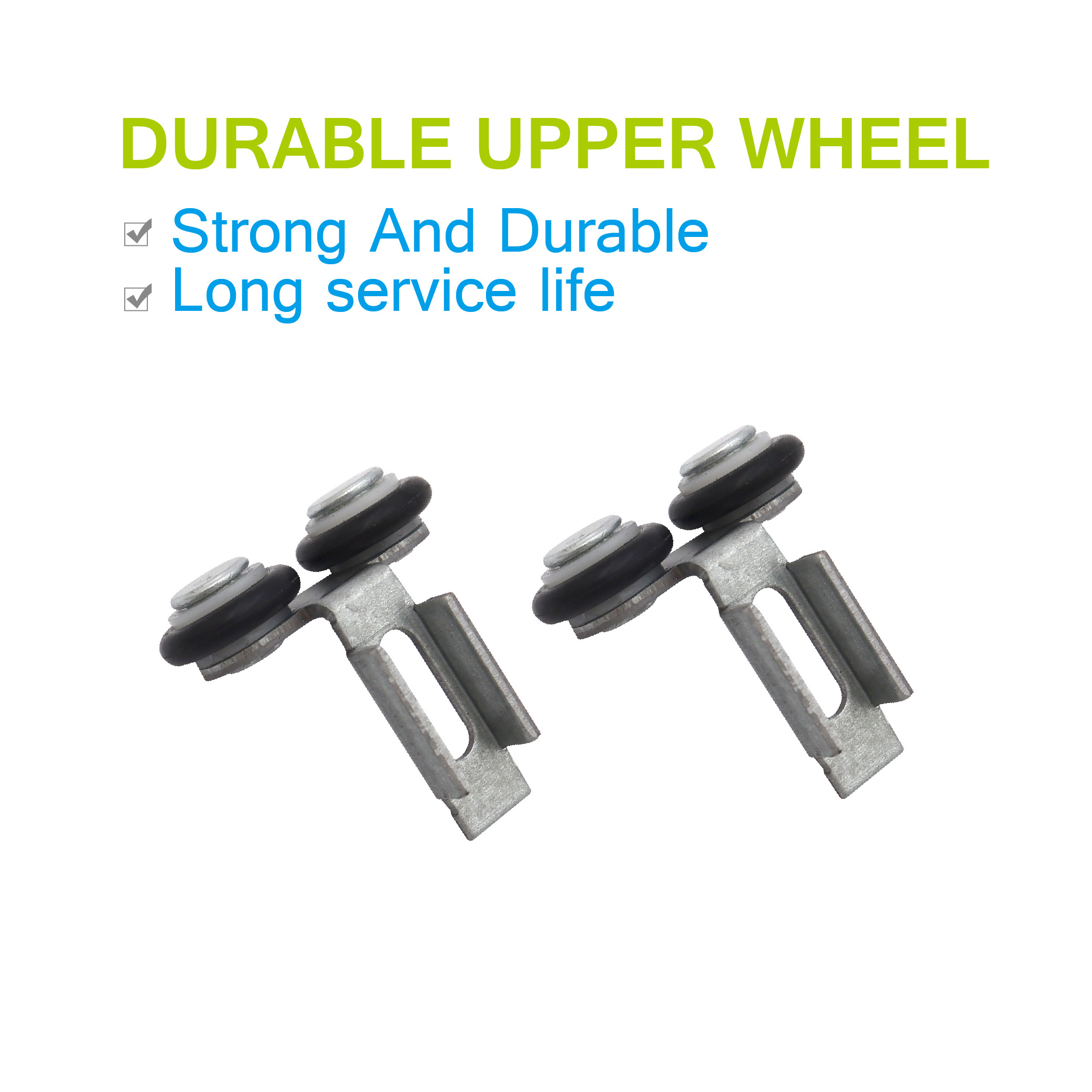 Guida H1006 OEM Factory Supply 4Pcs Sliding Door Stainless Steel Mute Nylon Furniture Roller Sliding Wheels for Wardrobe Cabinet