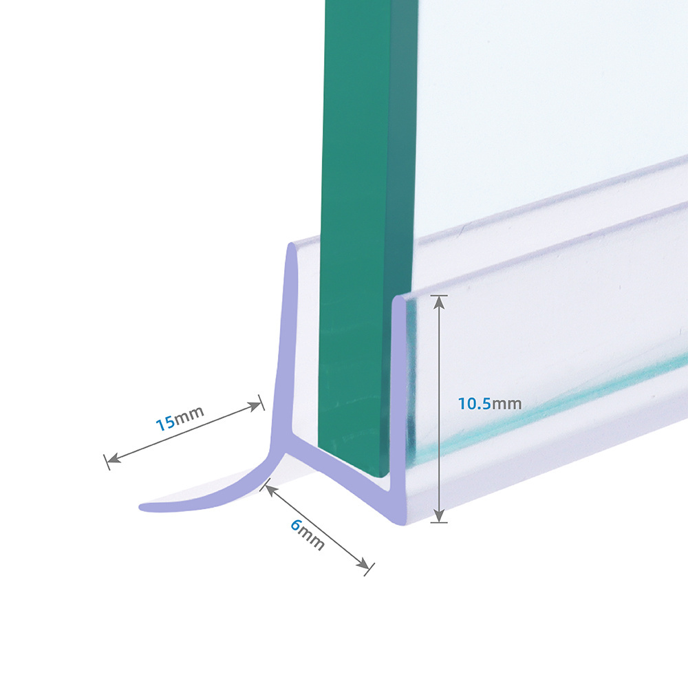 Factory Supply GUIDA 513006 PVC Plastic Enclosure Bathroom 4mm 6mm 8mm Glass Protecting Waterproof Door&Window Seal Strip