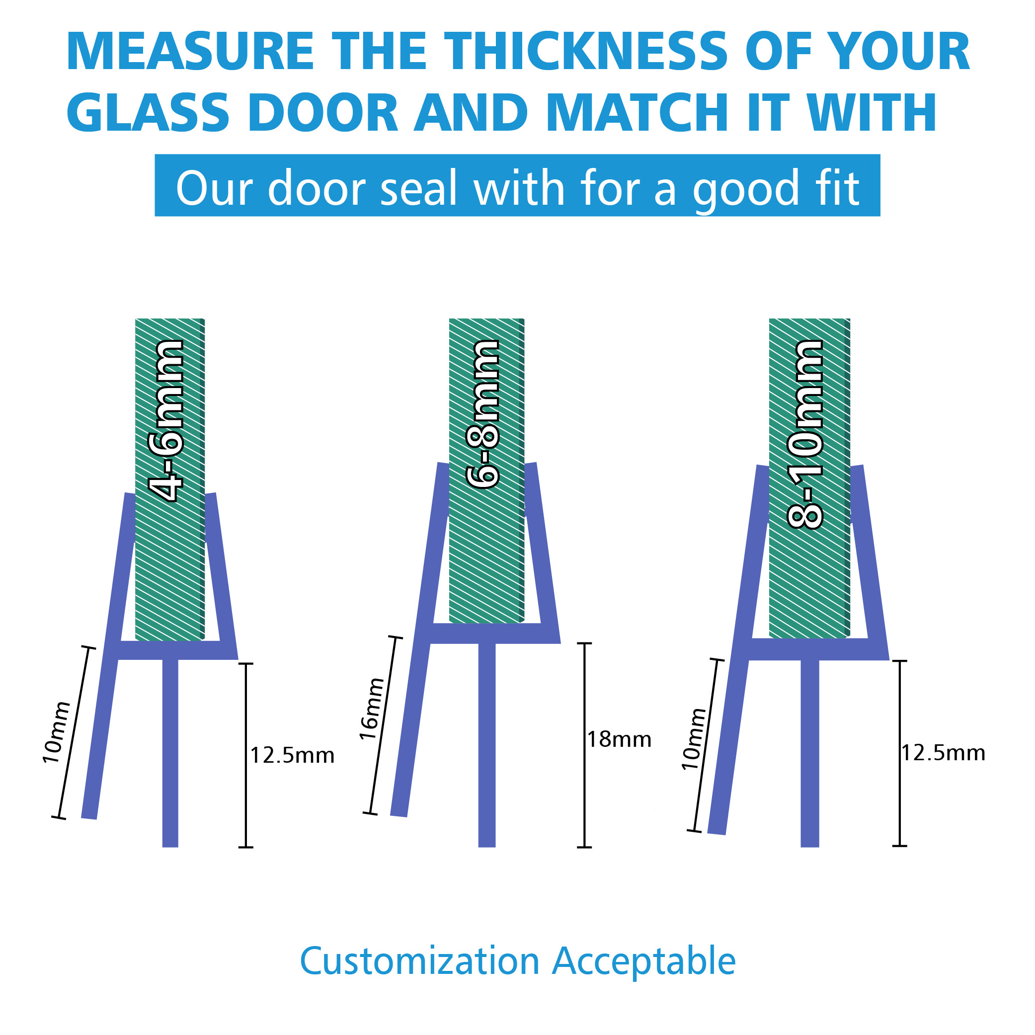 Factory Supply Customization  6 8 10mm Shower Room Waterproof Super Clear Transparent PVC Sealing Strips For Bottom Glass