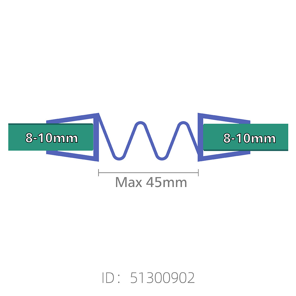 Guida 513058 High Quality Matt Black Shower Room Sliding Door PVC Waterproof Sealing Strip for 6mm 8mm 10mm Bottom Glass