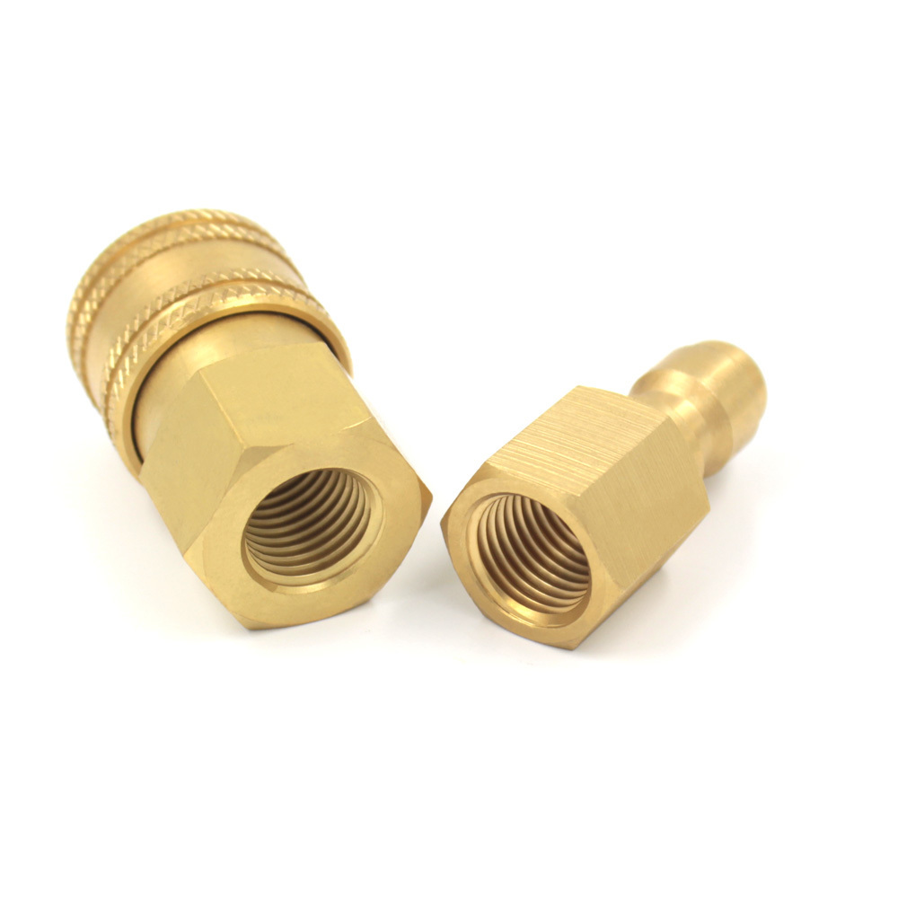 Non-Valve series 1/4 size BSP/NPT Thread quick connect fluid coupling &brass quick connect water hose fittings