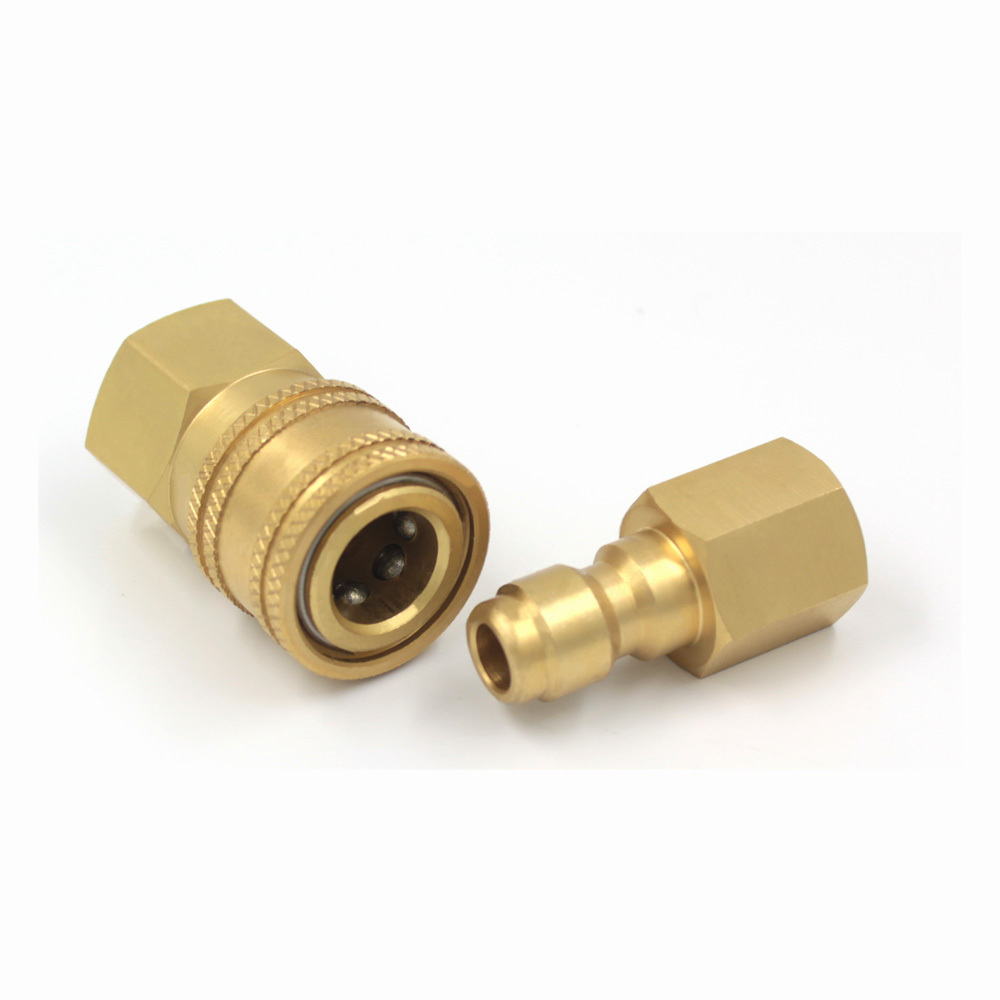 Non-Valve series 1/4 size BSP/NPT Thread quick connect fluid coupling &brass quick connect water hose fittings