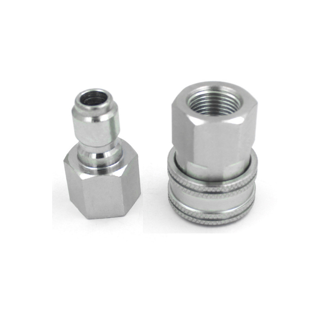 Non-Valve series 1/4 size BSP/NPT Thread quick connect fluid coupling &brass quick connect water hose fittings