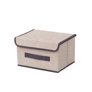 Folding storage box with cloth cover  folding multi-purpose clothes and sundries portable dust-proof sundries storage box